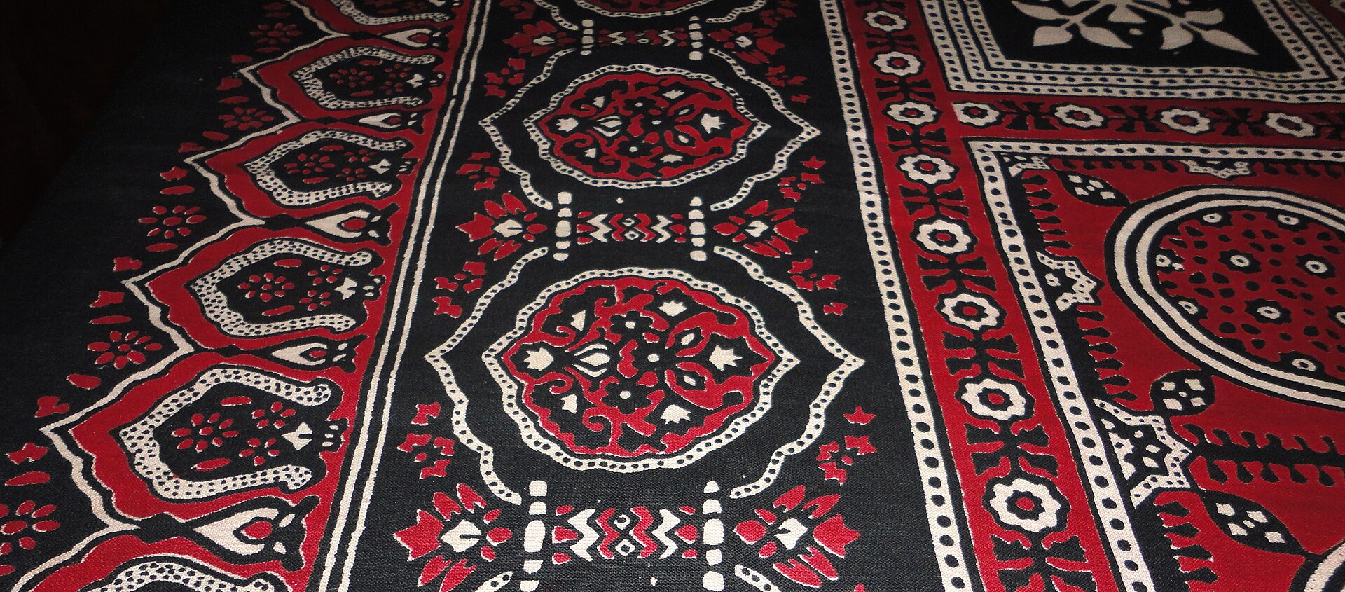 Ajrakh textile for sarees and dupattas
